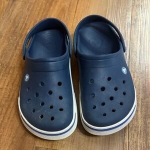 Crocs Crocband II navy blue & White Slip On Shoes Clogs size women’s 11/men’s 9